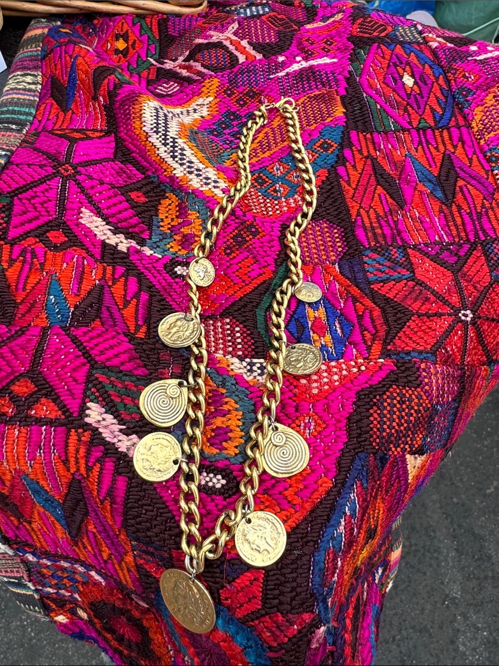 Gold Coin Charm Chain Necklace - Women Jewelry